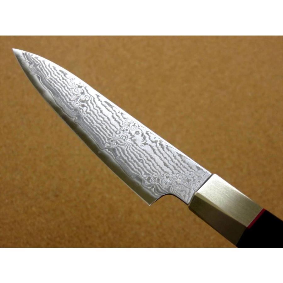 関の刃物 ペティナイフ 110mm 三昧 ハイブリッド スプラッシュ ダマスカス