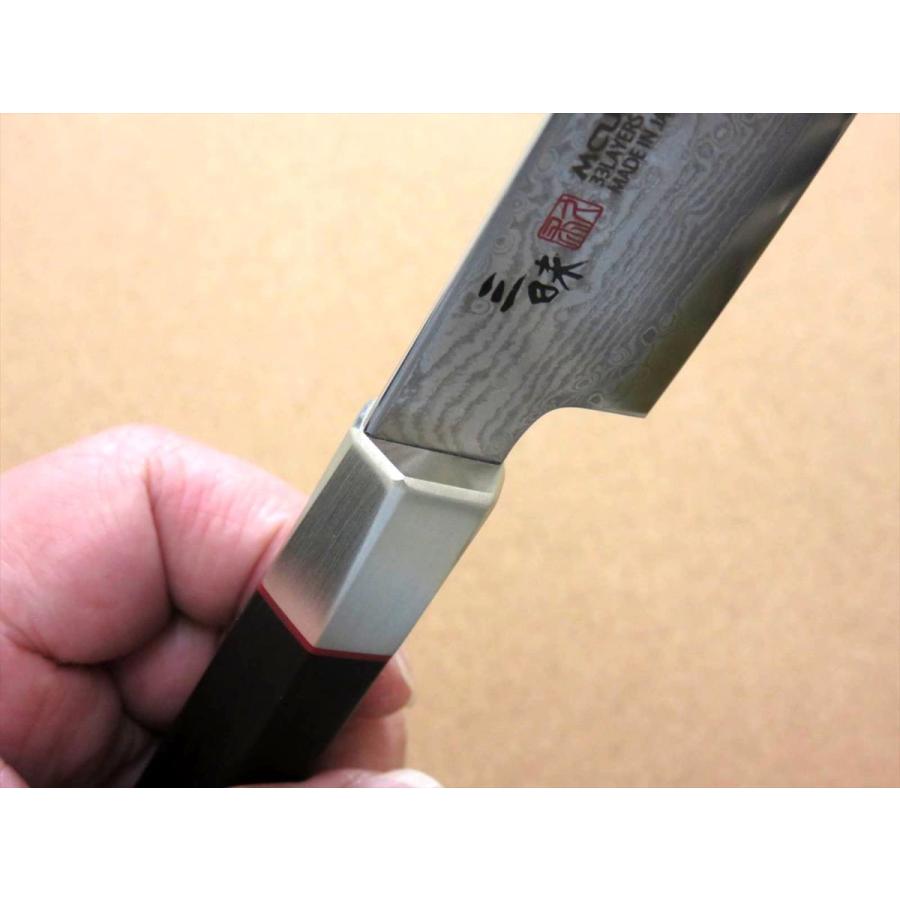 包丁 ペティナイフ 15cm (150mm) 三昧 ハイブリッド スプラッシュ ダマスカス33層 VG-10 関の刃物 ステンレス 黒合板 両刃 果物包丁 日本製｜sk2excellent｜07