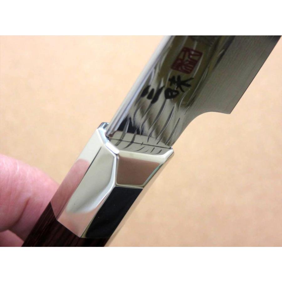 包丁 パーリング ナイフ 9cm (90mm) 三昧 波目 関の刃物 ダマスカス33