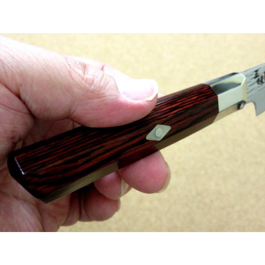 関の刃物 パーリングナイフ 90mm 三昧 波目 ダマスカス33層 小型両刃包丁 関の刃物 パーリングナイフ 90mm 三昧 波目 ダマスカス33層 小型