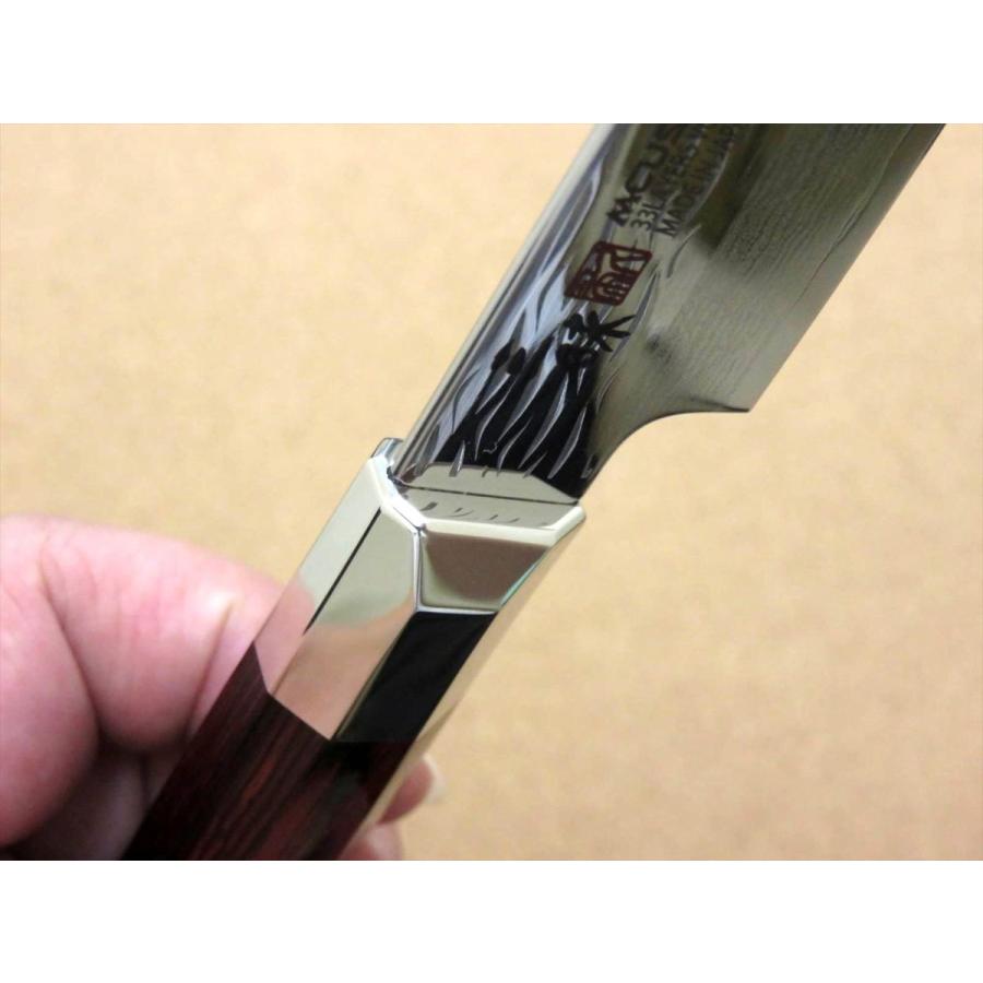 関の刃物 ペティナイフ 110mm 三昧 波目 ダマスカス33層 小型両刃包丁 包丁 ペティナイフ 11cm (110mm) 三昧 波目 関の刃物 ダマスカス