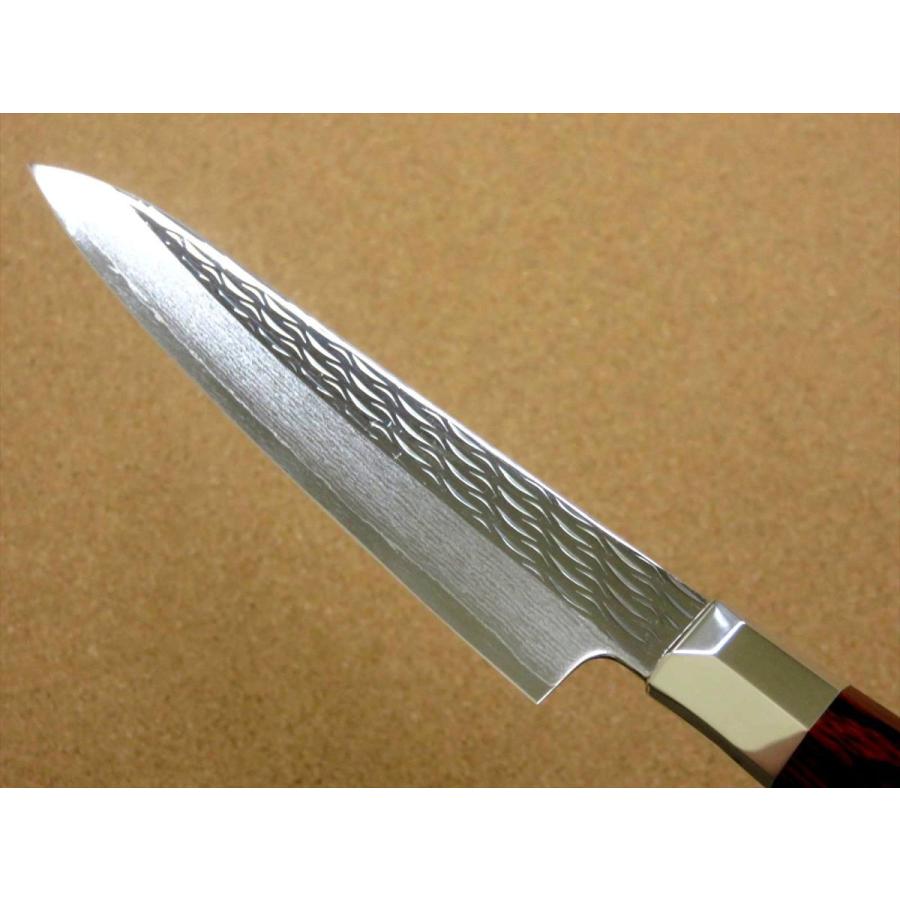 関の刃物 ペティナイフ 150mm 三昧 波目 ダマスカス33層 小型両刃 包丁