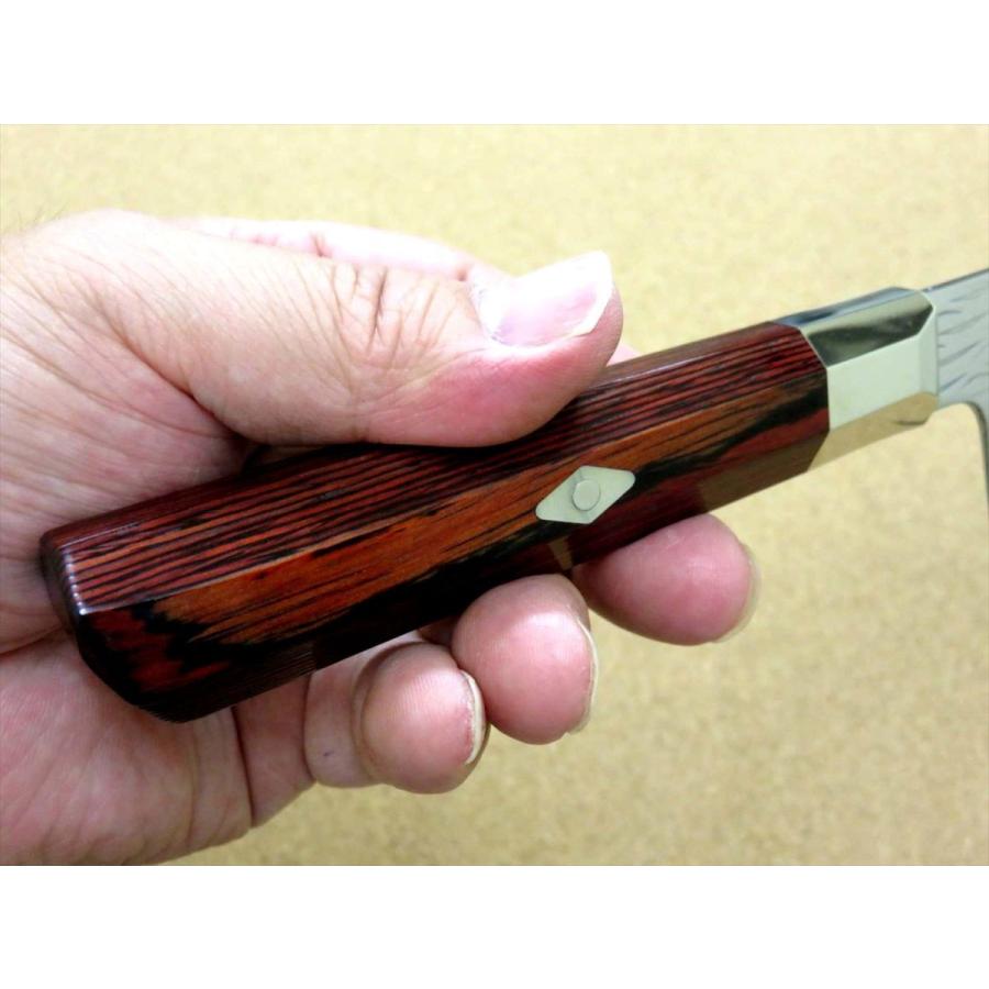 包丁 三徳包丁 18cm (180mm) 三昧 波目 関の刃物 ダマスカス33層 VG-10