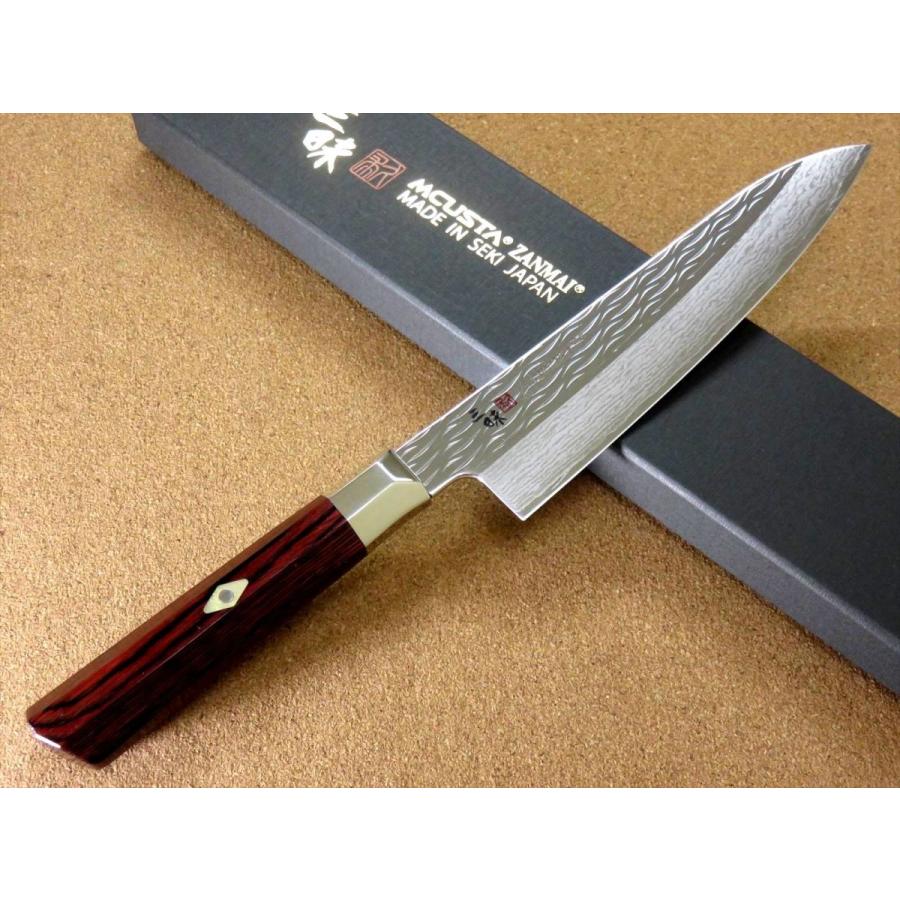 包丁 牛刀 18cm (180mm) 三昧 波目 関の刃物 ダマスカス33層 VG-10