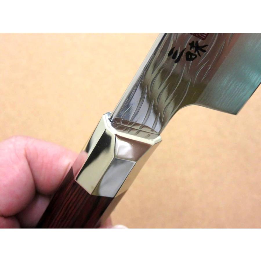包丁 牛刀 18cm (180mm) 三昧 波目 関の刃物 ダマスカス33層 VG-10