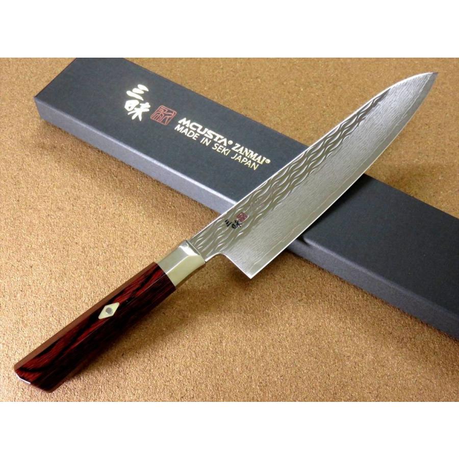 関の刃物 牛刀 210mm 三昧 波目 ダマスカス33層 両刃万能 洋包丁 4580149741232_3.jpg