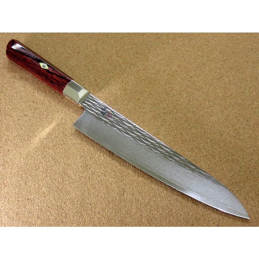 関の刃物 牛刀 210mm 三昧 波目 ダマスカス33層 両刃万能 洋包丁 包丁 牛刀 21cm (210mm) 三昧 波目 関の刃物 ダマスカス33層 VG-10