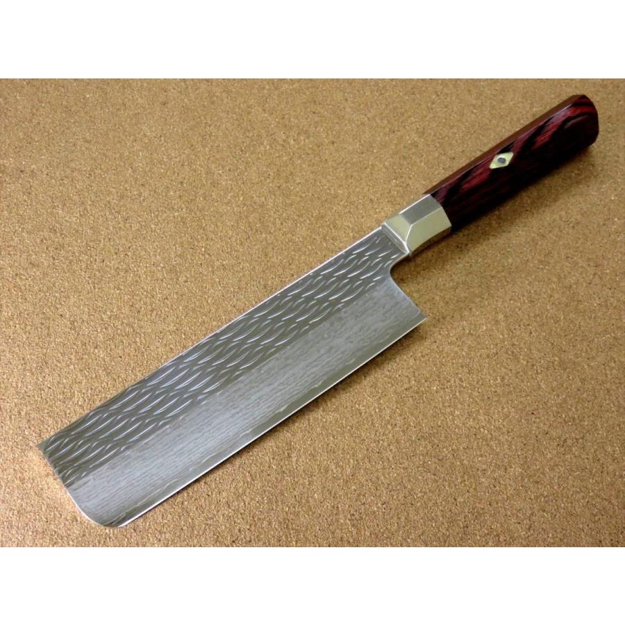 関の刃物 菜切り包丁 165mm 三昧 波目 ダマスカス33層 野菜 両刃包丁 95b5bc2df1c0e8c3d50ed76415f46d