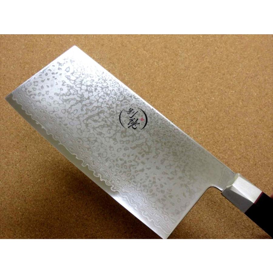 包丁 中華包丁 18cm (180mm) 三昧 別誂 ダマスカス 33層鋼 関の 包丁 中華包丁 18cm (180mm) 三昧 別誂 ダマスカス 33層鋼 関の