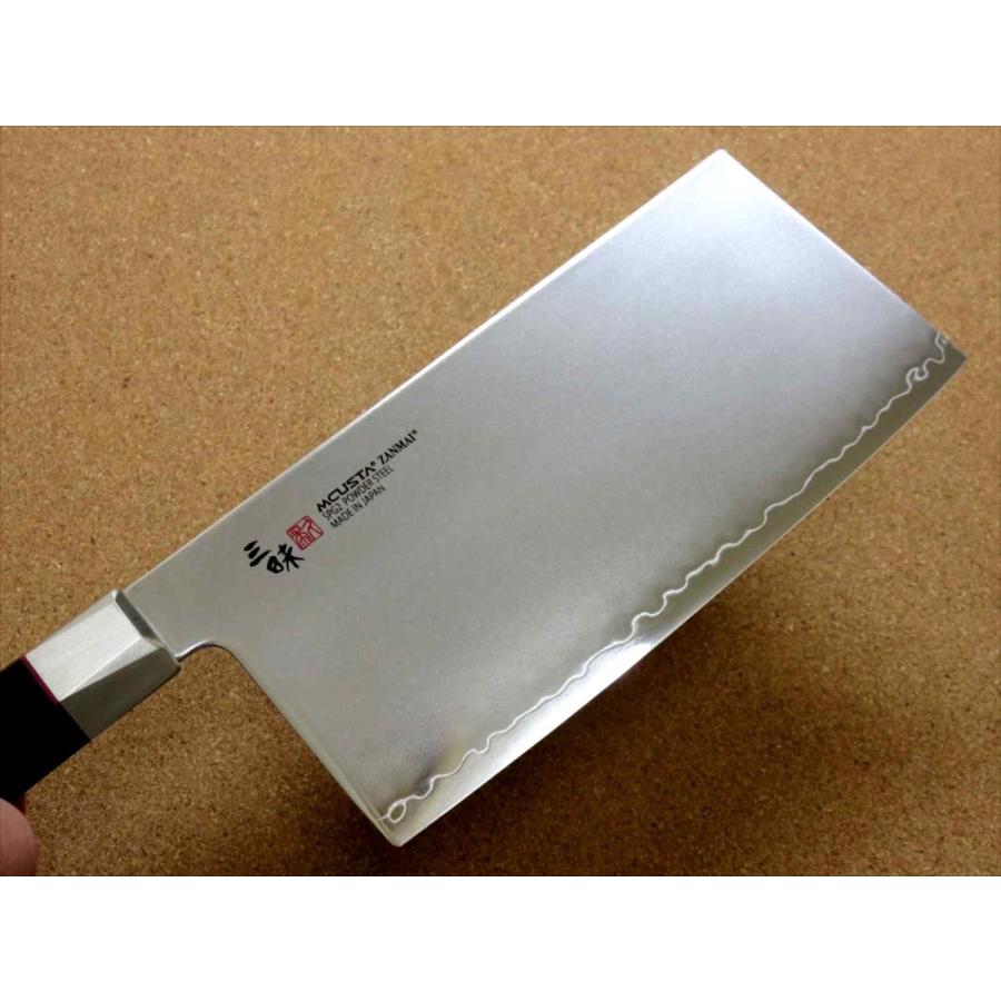 関の刃物 中華包丁 180mm 三昧 別誂 スーパーゴールド 3層 黒合板
