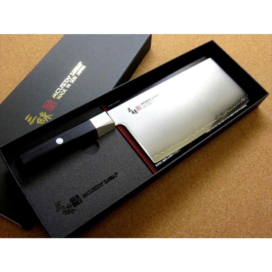 関の刃物 中華包丁 180mm 三昧 別誂 スーパーゴールド 3層 黒合板 包丁 中華包丁 18cm (180mm) 三昧 別誂 スーパーゴールド 3層 関