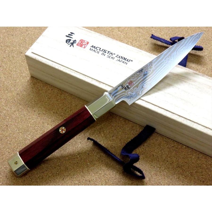関の刃物 ペティナイフ 110mm 三昧 荒波 コアレス鋼 小型両刃 果物包丁 関の刃物 ペティナイフ 110mm 三昧 荒波 コアレス鋼 小型両刃