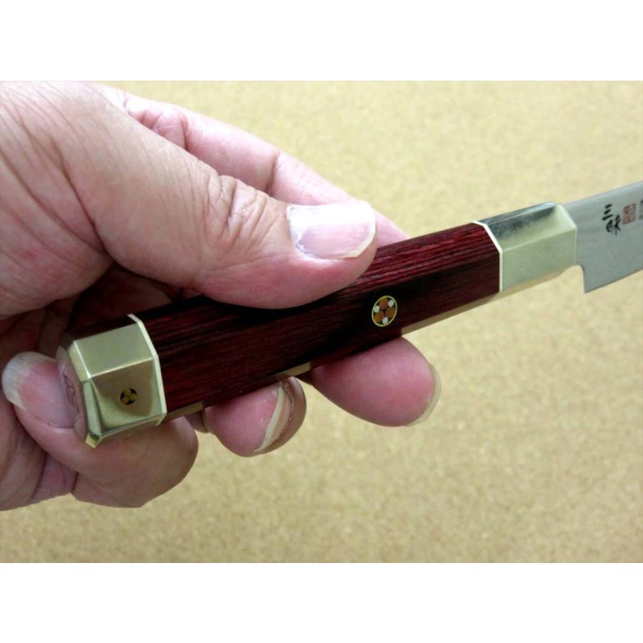 関の刃物 ペティナイフ 110mm 三昧 荒波 コアレス鋼 小型両刃