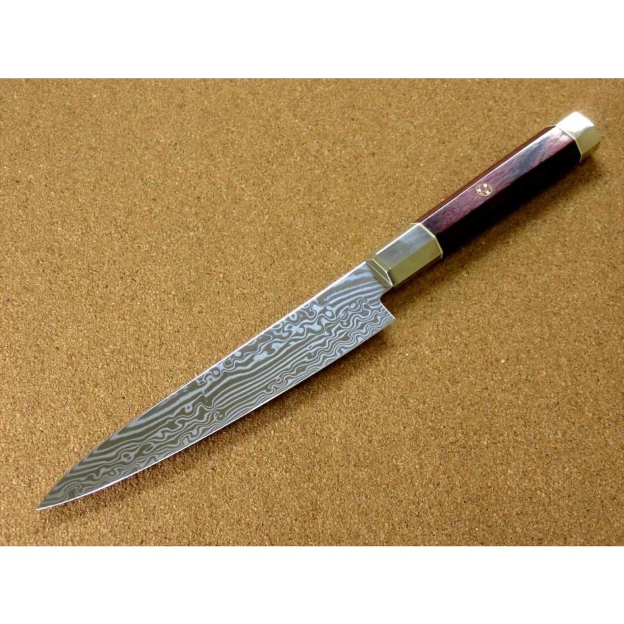 関の刃物 ペティナイフ 150mm 三昧 荒波 コアレス鋼 小型両刃 果物包丁