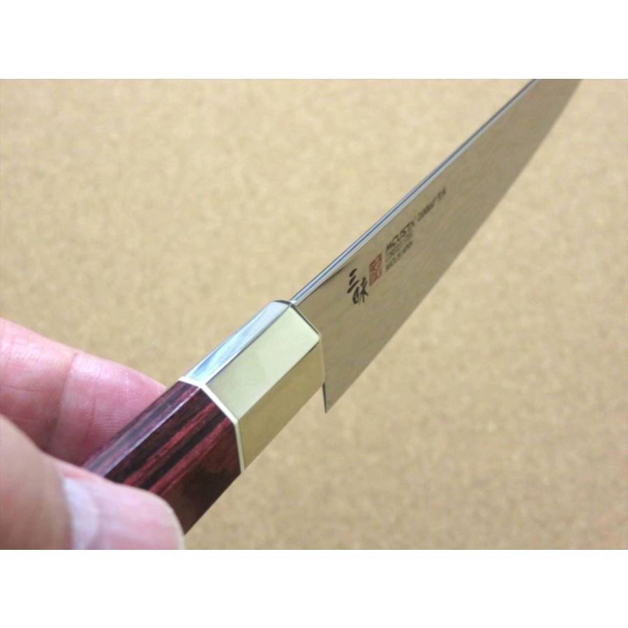 関の刃物 ペティナイフ 150mm 三昧 荒波 コアレス鋼 小型両刃 果物包丁