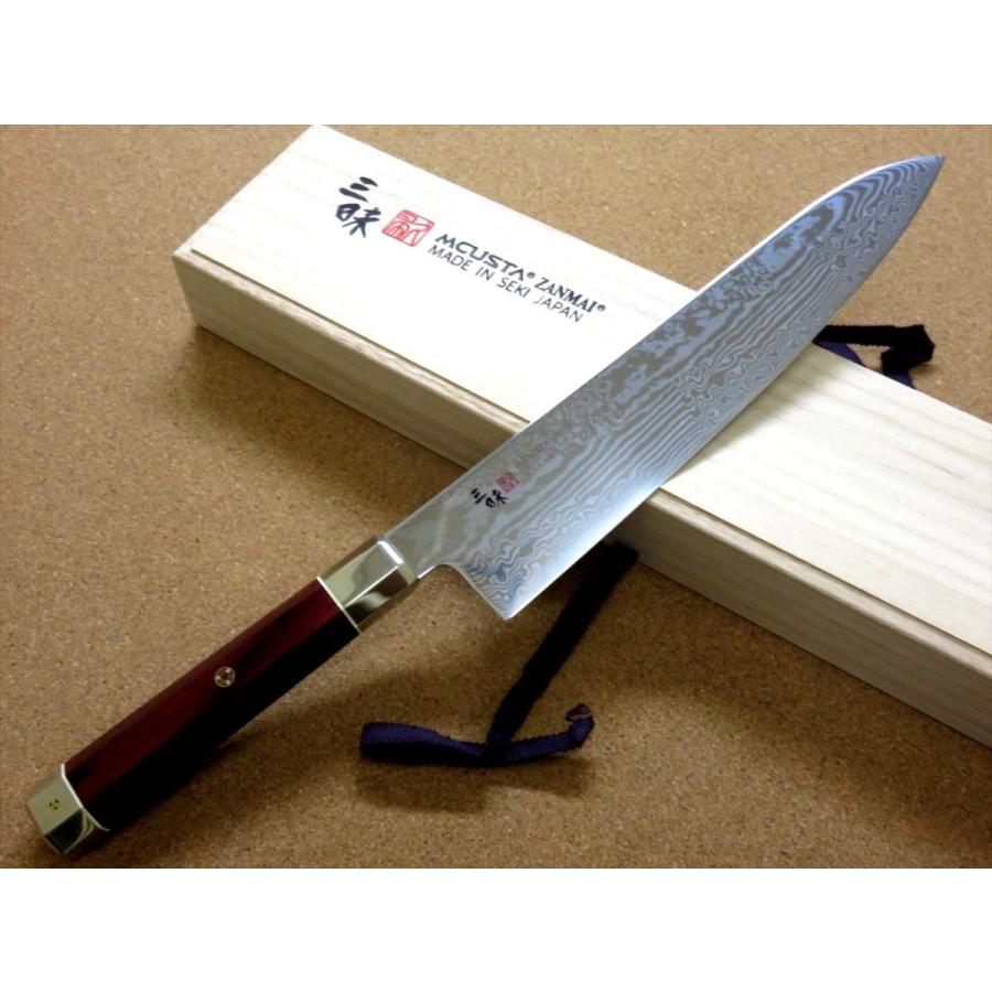 関の刃物 牛刀 240mm 三昧 荒波 コアレス鋼 野菜 肉切 両刃万能洋包丁