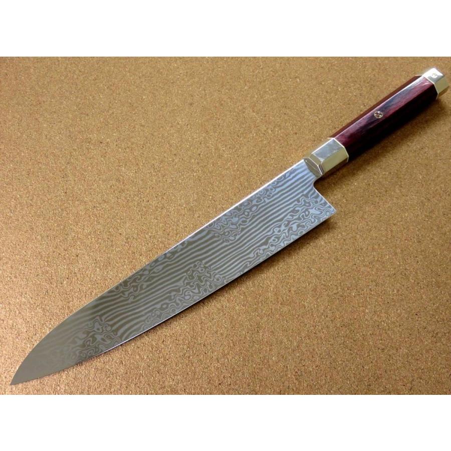 関の刃物 牛刀 240mm 三昧 荒波 コアレス鋼 野菜 肉切 両刃万能