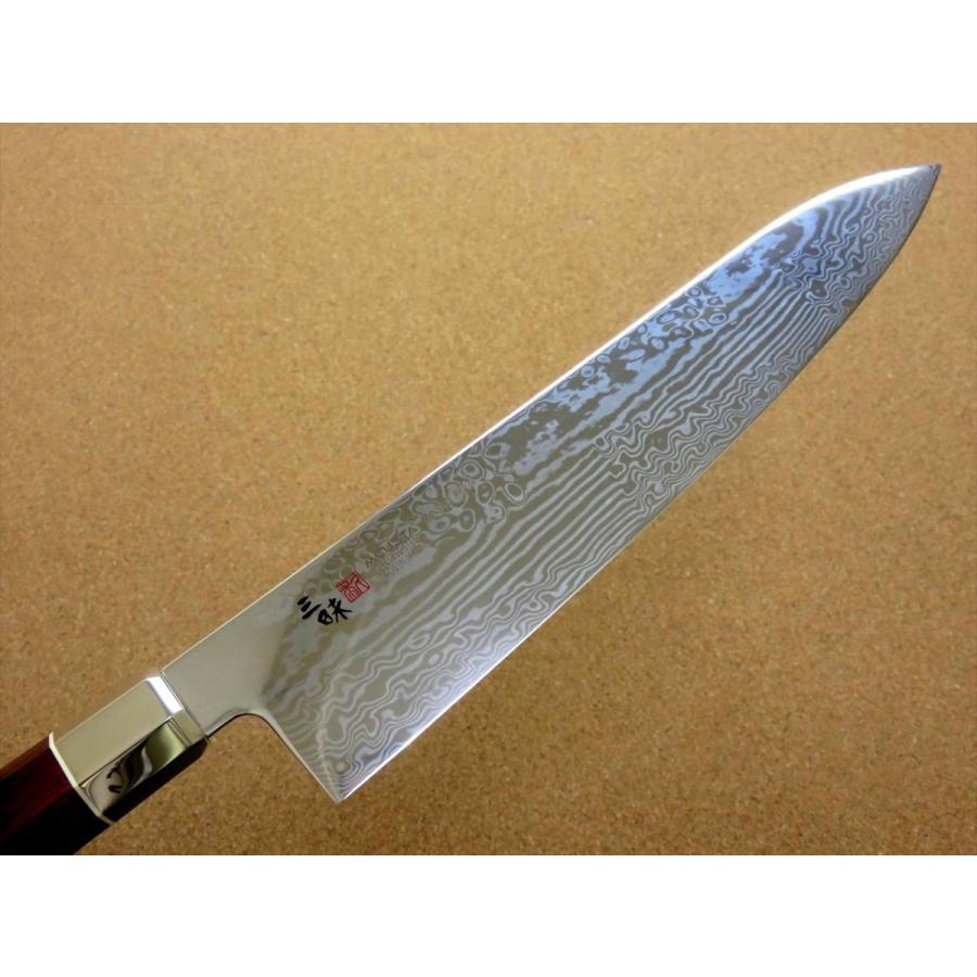 関の刃物 牛刀 240mm 三昧 荒波 コアレス鋼 野菜 肉切 両刃万能洋包丁