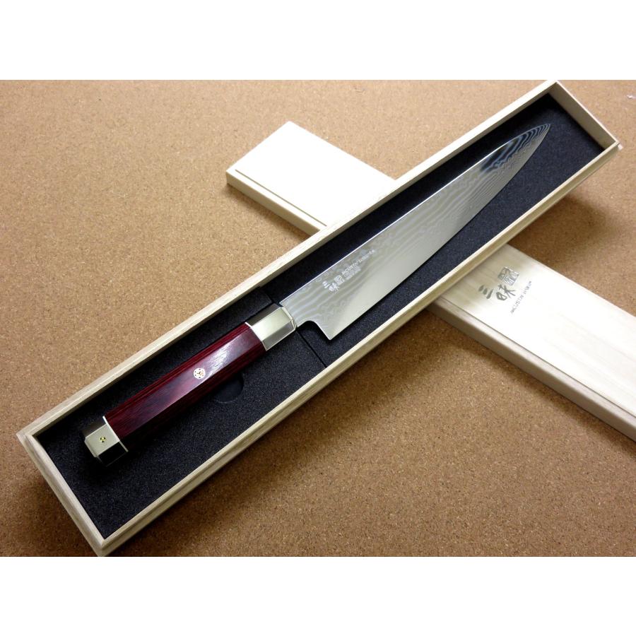 関の刃物 筋引包丁 270mm 三昧 荒波 コアレス鋼 VG-10 肉筋切 両刃 包丁 筋引包丁 27cm (270mm) 三昧 荒波 関の刃物 VG-10 VG-2