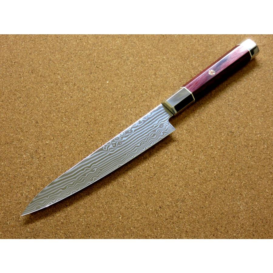 包丁 ペティナイフ 15cm (150mm) 三昧 荒波 関の刃物 VG-10 VG-2 ステンレス 両刃 果物包丁 日本製の画像