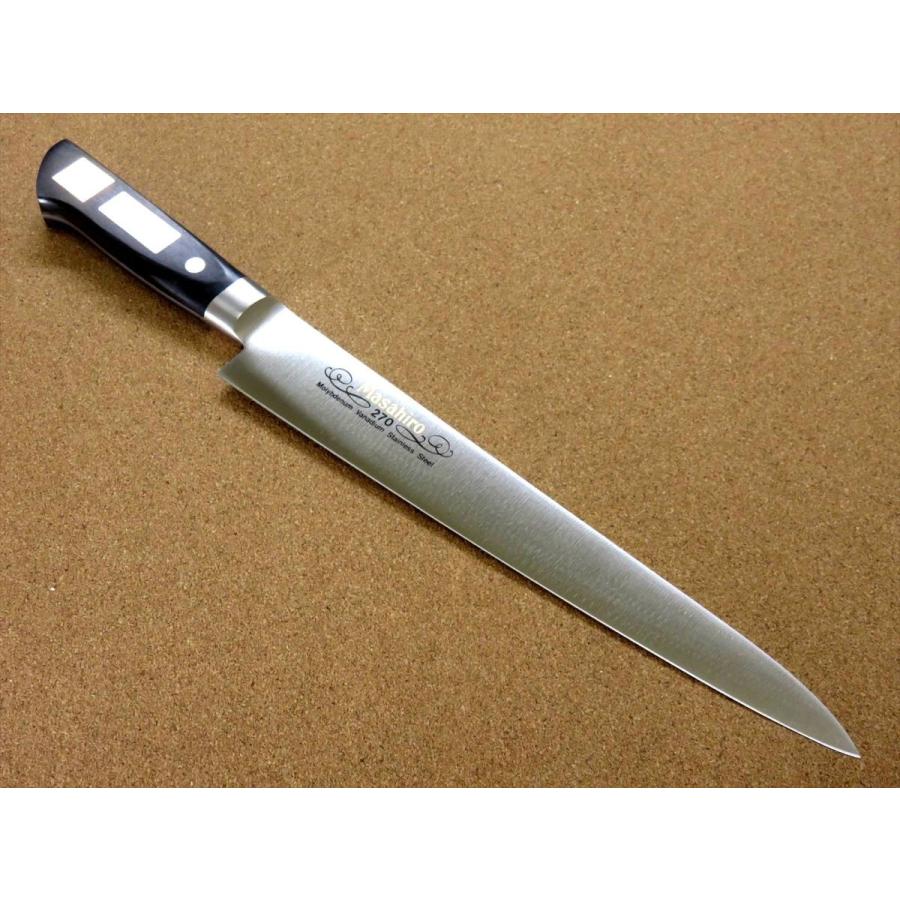 正広 包丁 筋引包丁 27cm (270mm) 関の刃物 MV鋼 モリブデン 口金 積層