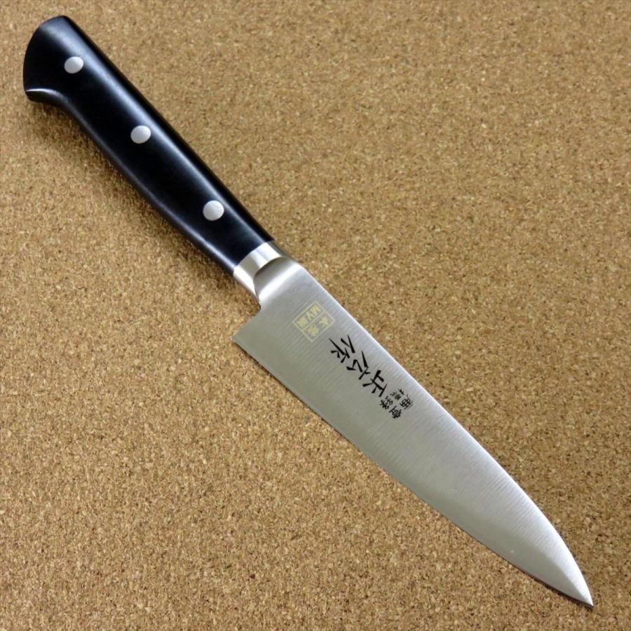 関の刃物 ペティナイフ 120mm 正広 本焼 MV鋼 フルーツ 果物包丁 両刃 正広 包丁 ペティナイフ 12cm (120mm) 関の刃物 本焼 MV鋼 モリブデン
