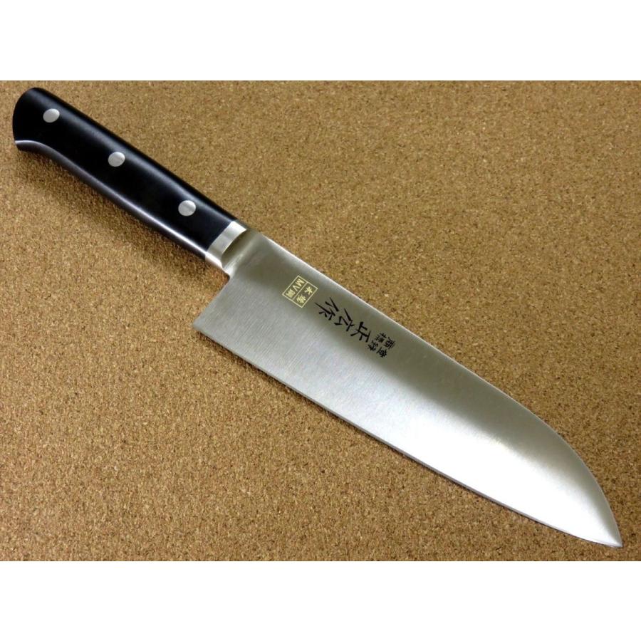 包丁 三徳包丁 17.5cm (175mm) 正広 関の刃物 本焼 MV鋼 モリブデン 両刃 万能包丁 文化包丁 日本製の画像