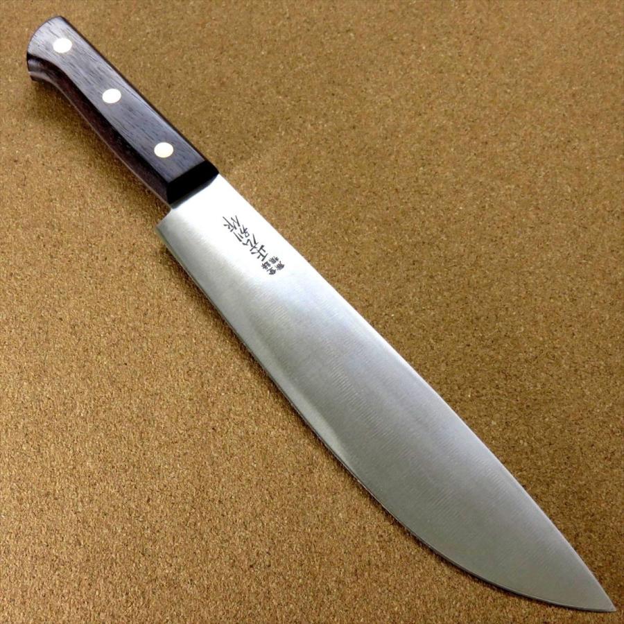 関の刃物 頭オトシ 23.5cm (235mm) 正広別作 特殊包丁 炭素鋼 ハガネ ローズウッドハンドル 魚 肉解体用 業務用 右利き用片刃包丁 日本製