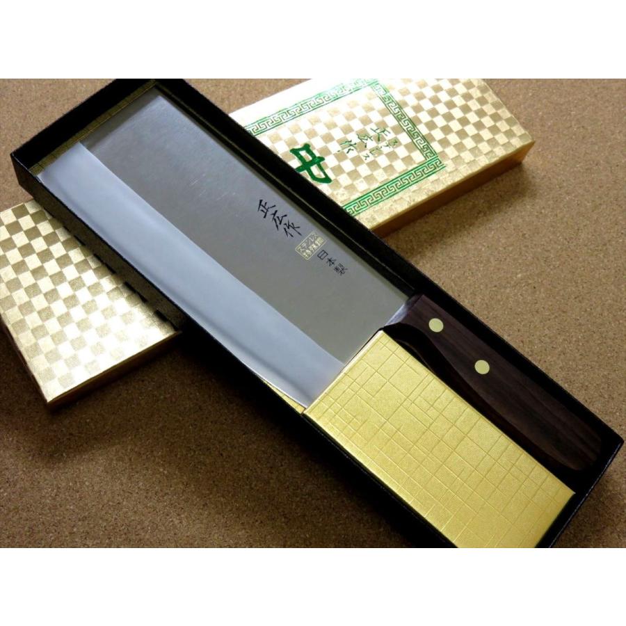 正広 包丁 中華包丁 17.5cm (175mm) 関の刃物 角小型 薄口 モリブデン