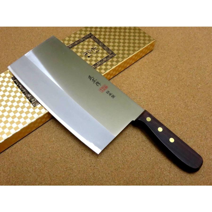 関の刃物 中華包丁 210mm 正広作 角大型 中厚 肉 魚 野菜切り