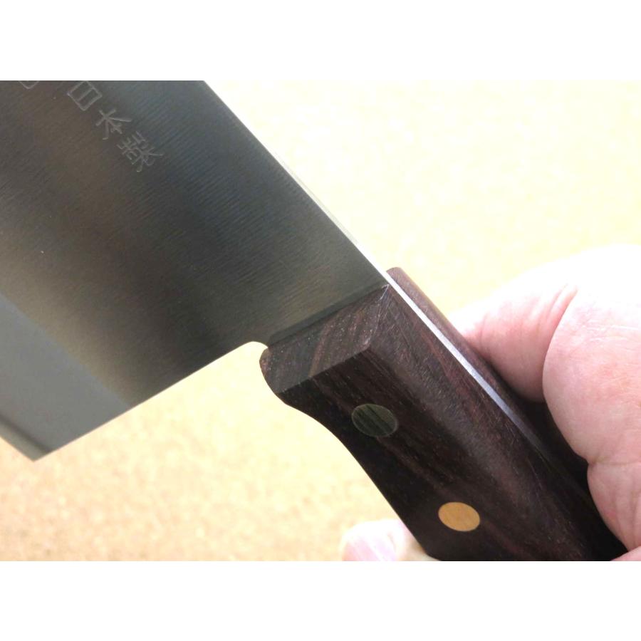 正広 包丁 中華包丁 21cm (210mm) 関の刃物 角大型 中厚 本割込三合鋼