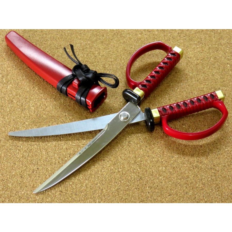 関の刃物 日本刀鋏 赤 鞘付き 掛け台付き インテリアはさみ ステンレス 日本刀独特の刃紋つきハサミ 切れ味良好 鑑賞用 プレゼント 日本製 Nikken Sw 28r エクセレントサービス 通販 Yahoo ショッピング