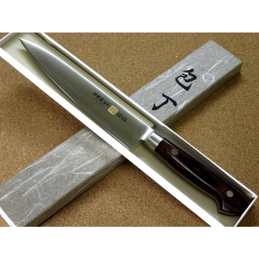 包丁 ペティナイフ 15cm (150mm) 関の刃物 伊勢屋治平 モリブデン 口金