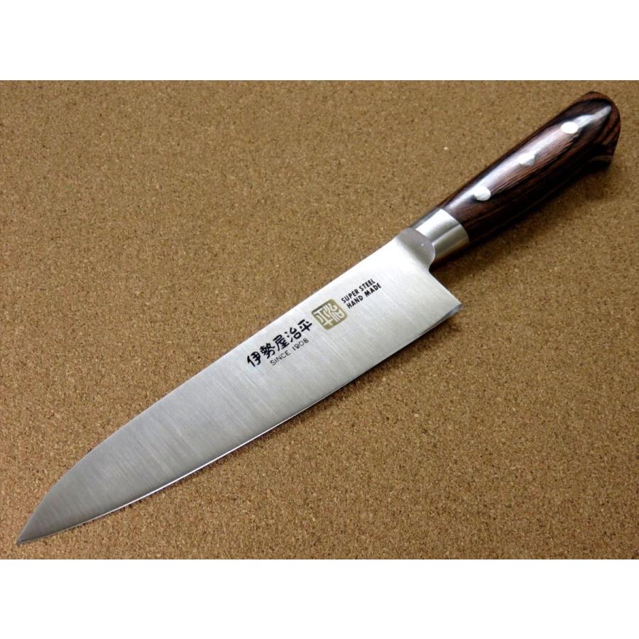 関の刃物 三徳包丁 180mm 伊勢屋治平 モリブデン 両刃 口金