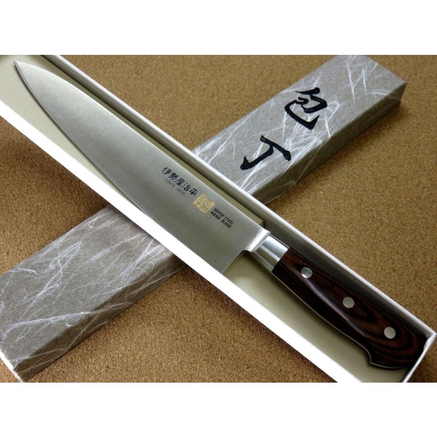 包丁 牛刀 21cm (210mm) 関の刃物 伊勢屋治平 モリブデン マホガニー