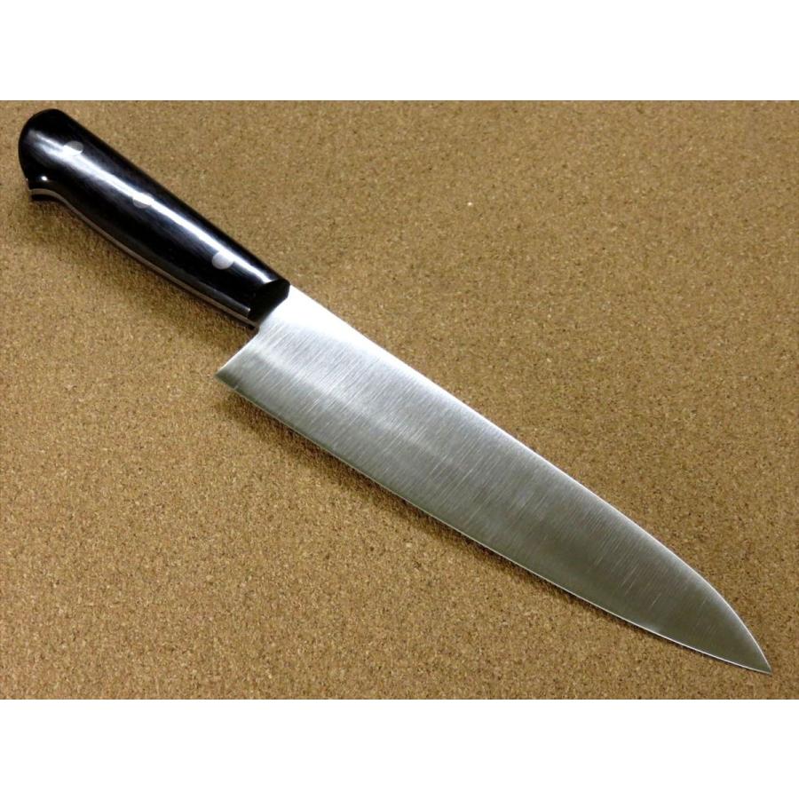 関の刃物 牛刀 180mm 伊勢屋治平 8A 口金付 黒パッカー 肉切り 洋包丁