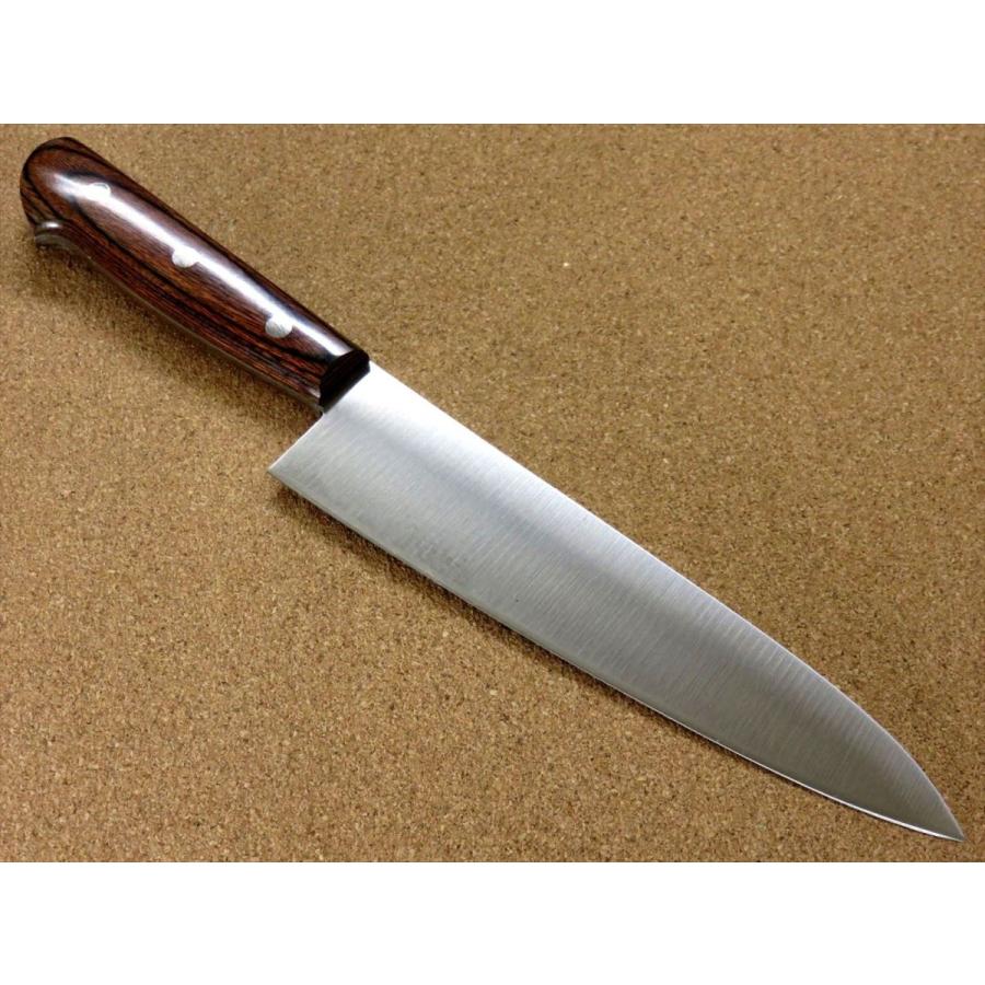 包丁 牛刀 18cm (180mm) 関の刃物 伊勢屋治平 モリブデン ステンレス マホガニー 両刃 万能包丁 洋包丁 魚 野菜 肉切り 開運包丁 日本製｜sk2excellent｜04