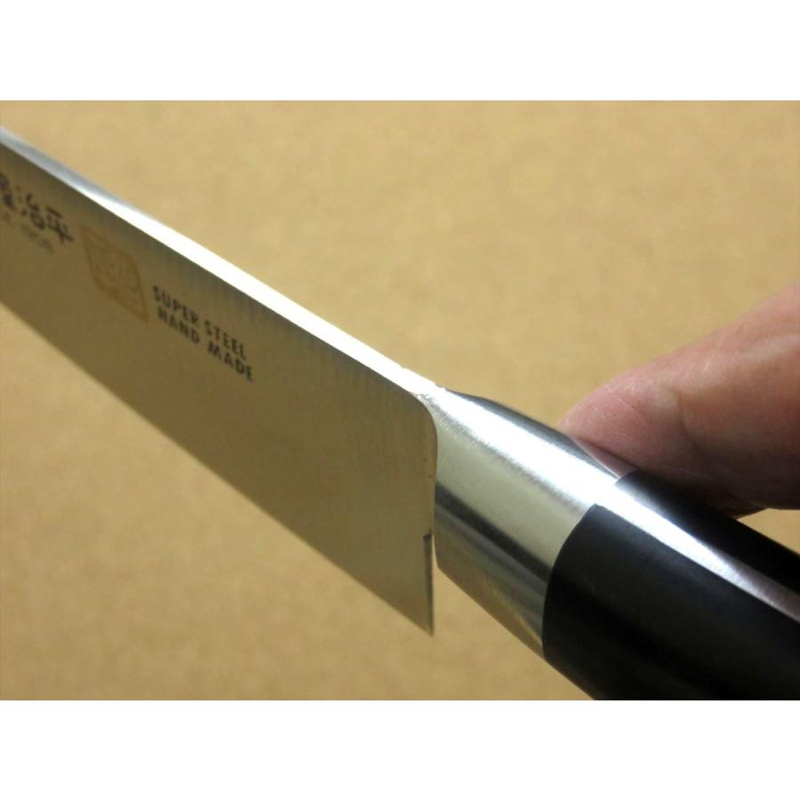 包丁 牛刀 18cm (180mm) 関の刃物 伊勢屋治平 モリブデン 口金 両刃