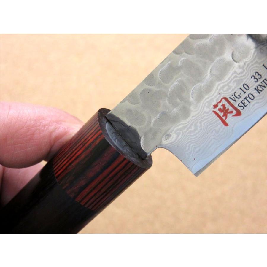 包丁 ペティナイフ 15cm (150mm) 関の刃物 伊勢屋 ダマスカス 33層 V金