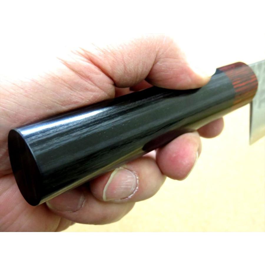 包丁 牛刀 21cm (210mm) 関の刃物 伊勢屋 ダマスカス 33層 V金10号 鎚