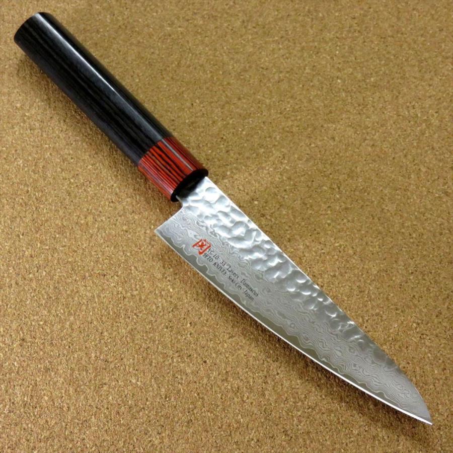 包丁 小三徳包丁 13.5cm (135mm) 関の刃物 伊勢屋 ダマスカス33