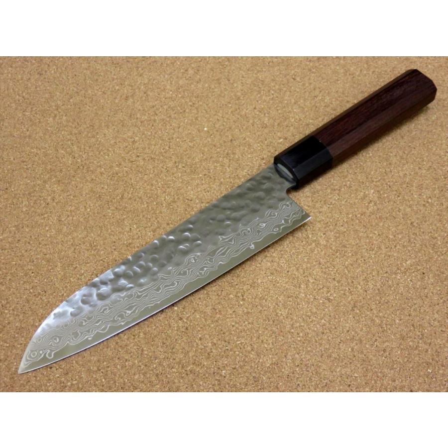 関鸞 プロ用高級包丁 三徳包丁 180mm V金10号17層ダマスカス 鎚目 ダマスカス V金10号 積層17層鋼 槌目 三徳文化包丁大大寸 - 有限