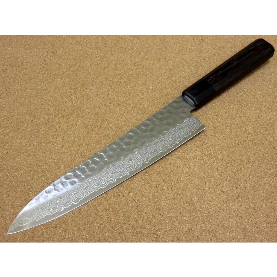 関の刃物 牛刀 210mm ダマスカス 45層 鎚目鍛造 肉 魚 野菜 両刃包丁 imgrc0080975318.jpg