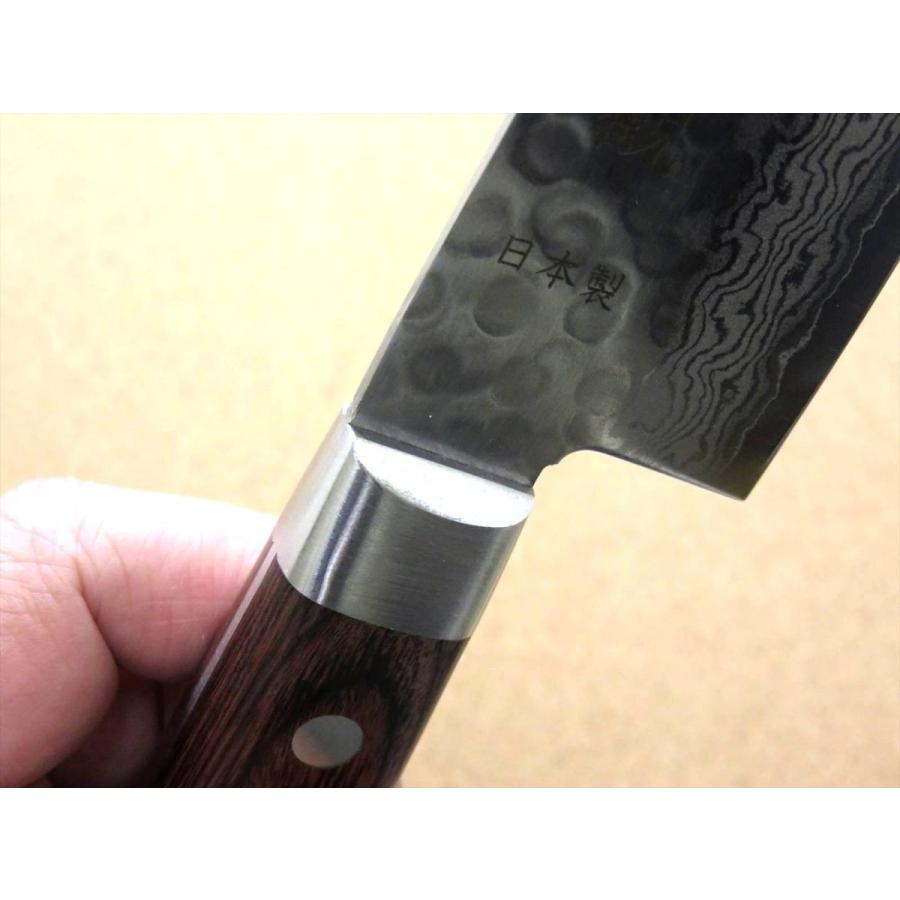 包丁 牛刀 18cm (180mm) 関の刃物 ダマスカス 17層 鎚目鍛造 V金10号