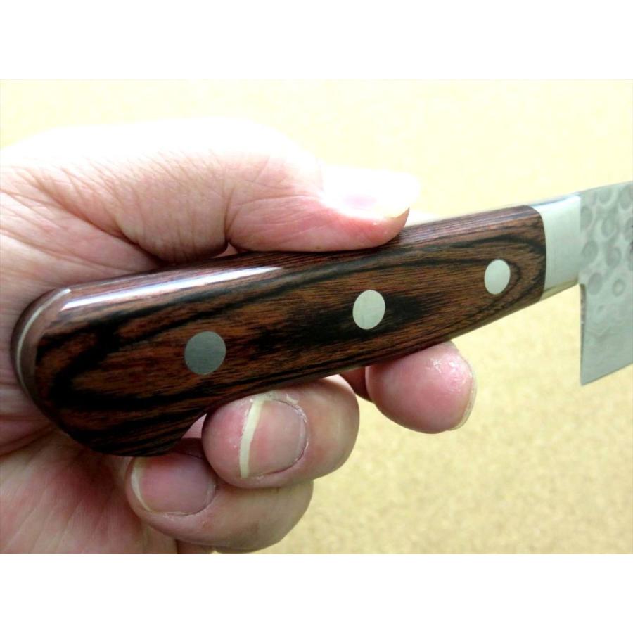 包丁 牛刀 21cm (210mm) 関の刃物 ダマスカス 17層 鎚目鍛造 V金10号