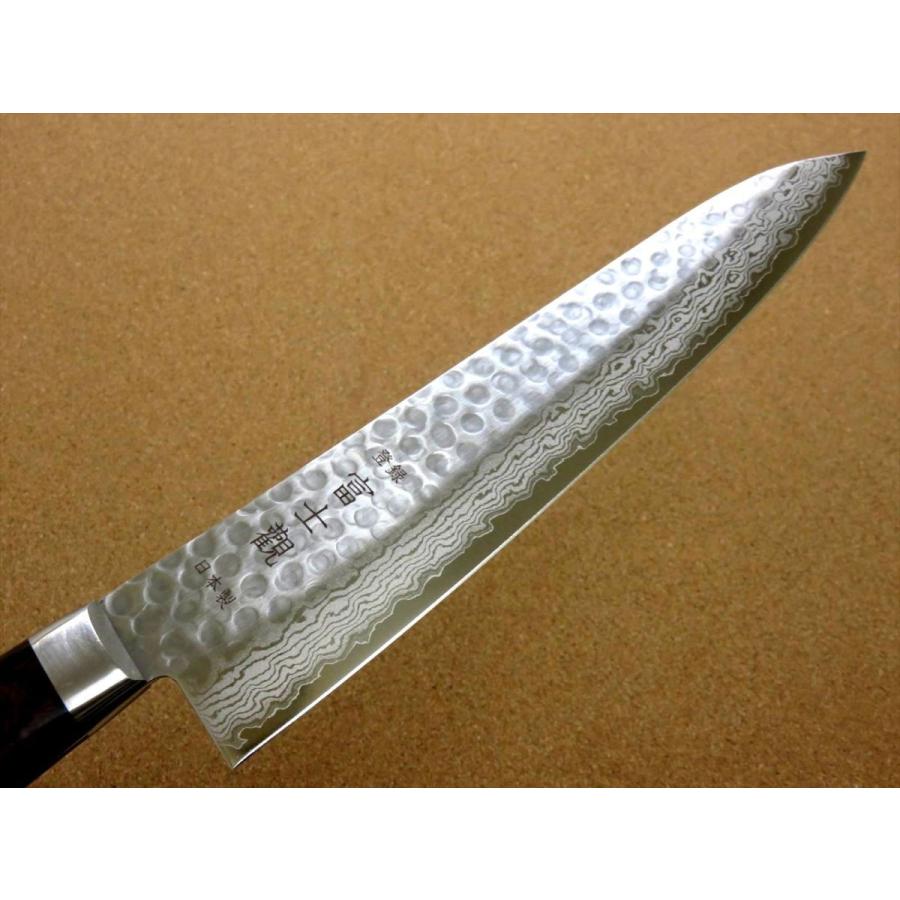 包丁 牛刀 24cm (240mm) 関の刃物 ダマスカス 17層 鎚目鍛造 V金