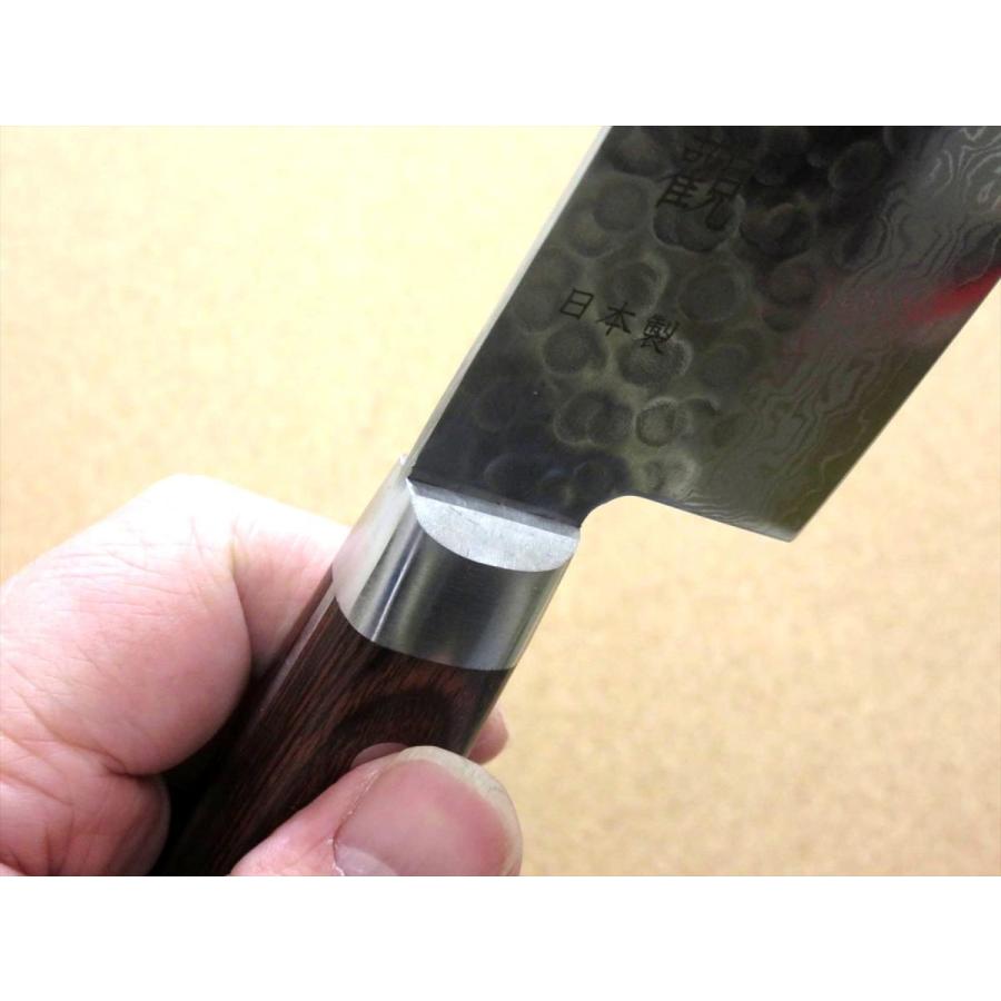 包丁 菜切り包丁 16cm (160mm) 関の刃物 ダマスカス 鎚目鍛造 V金10号