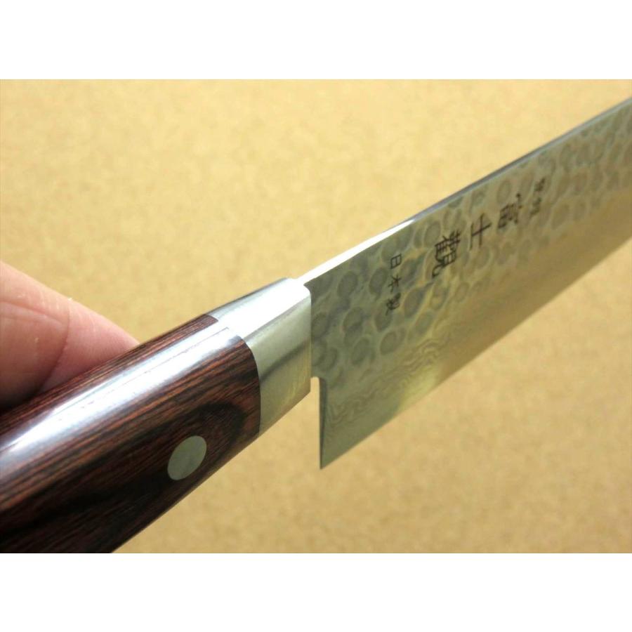包丁 菜切り包丁 16cm (160mm) 関の刃物 ダマスカス 鎚目鍛造 V金10号