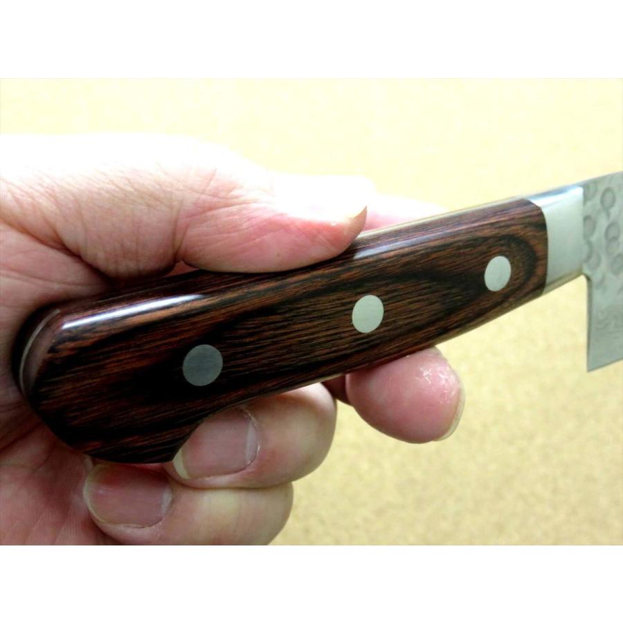 包丁 菜切り包丁 16cm (160mm) 関の刃物 ダマスカス 鎚目鍛造 V金10号