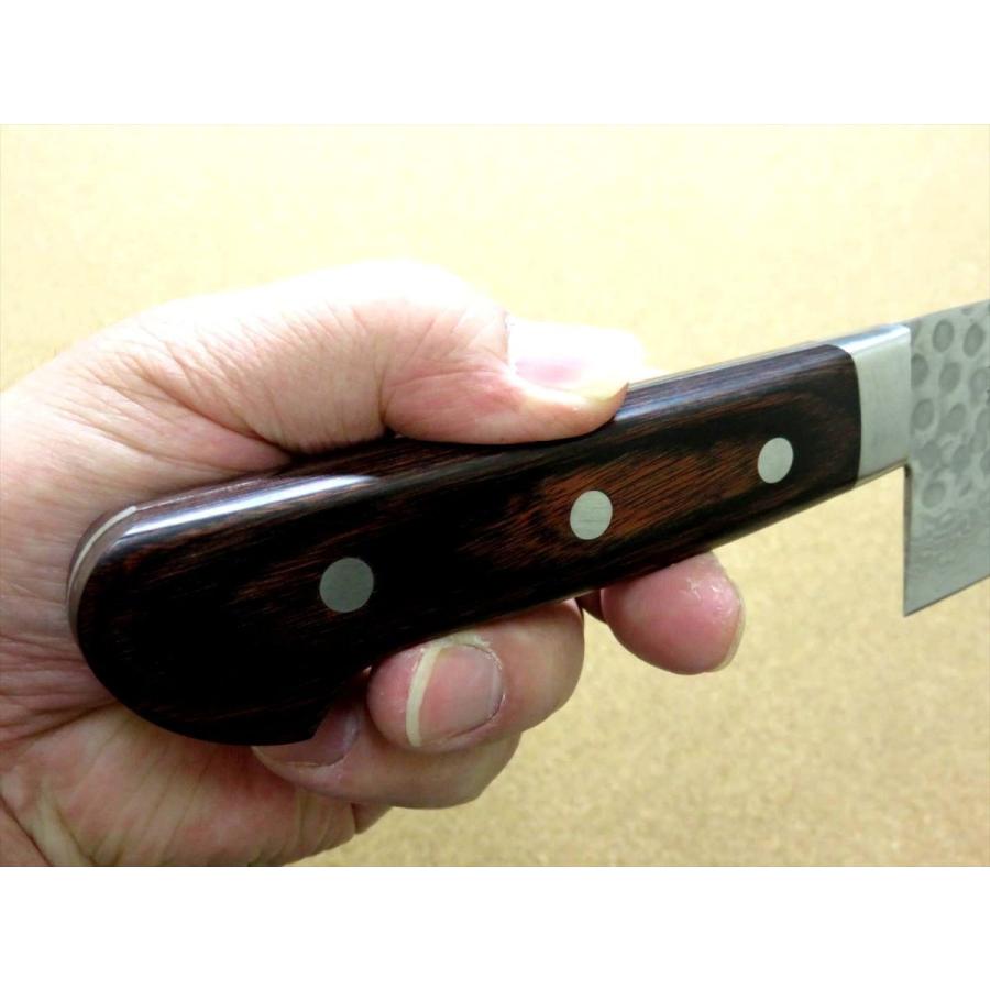 包丁 牛刀 27cm (270mm) 関の刃物 ダマスカス 17層 鎚目鍛造 V金10号